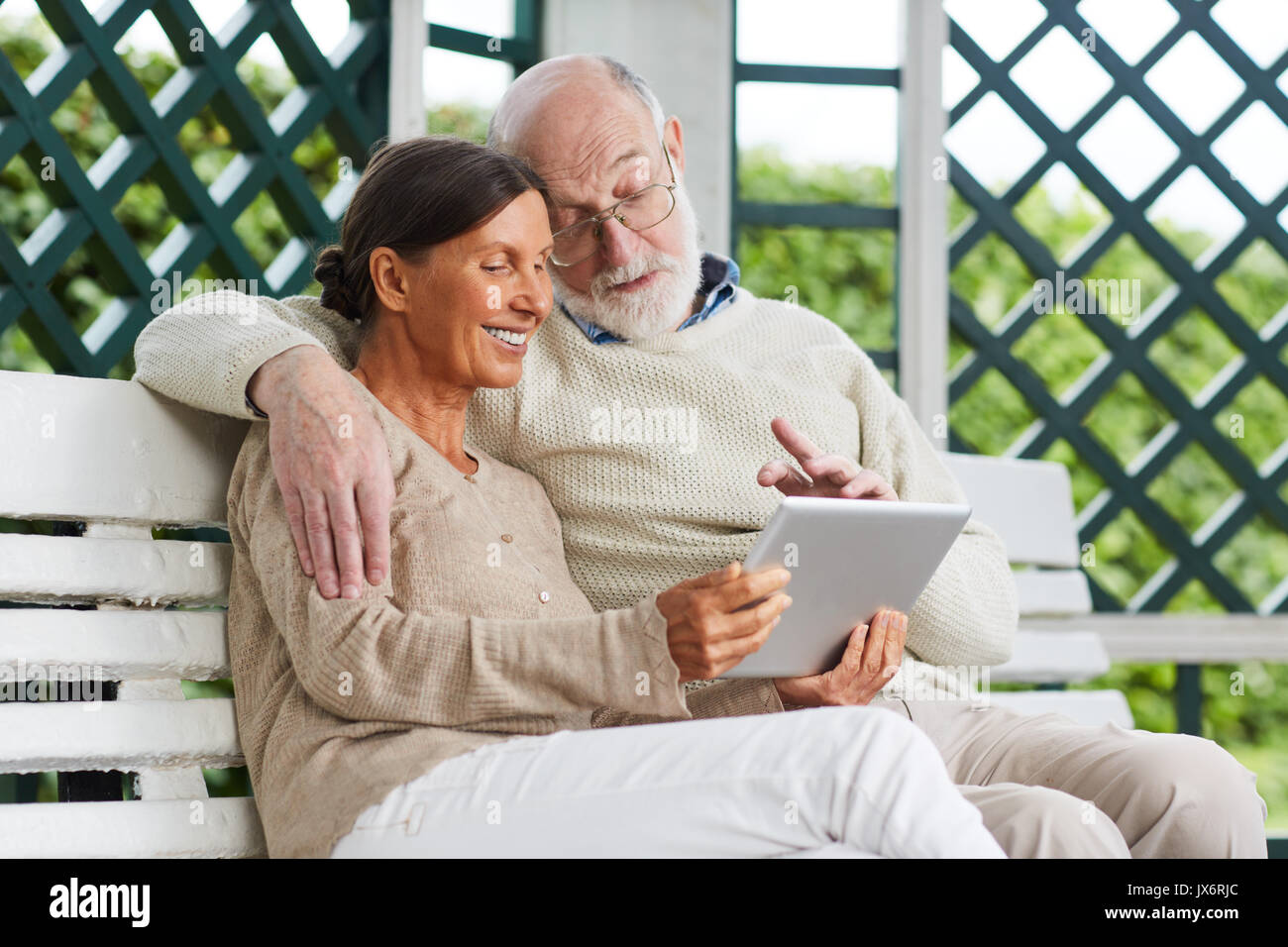 Freizeitaktivitäten der Rentner Stockfoto