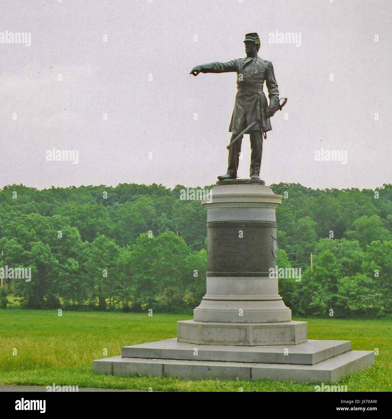 Statue von Gen Wadsworth bei Gettysburg Stockfoto