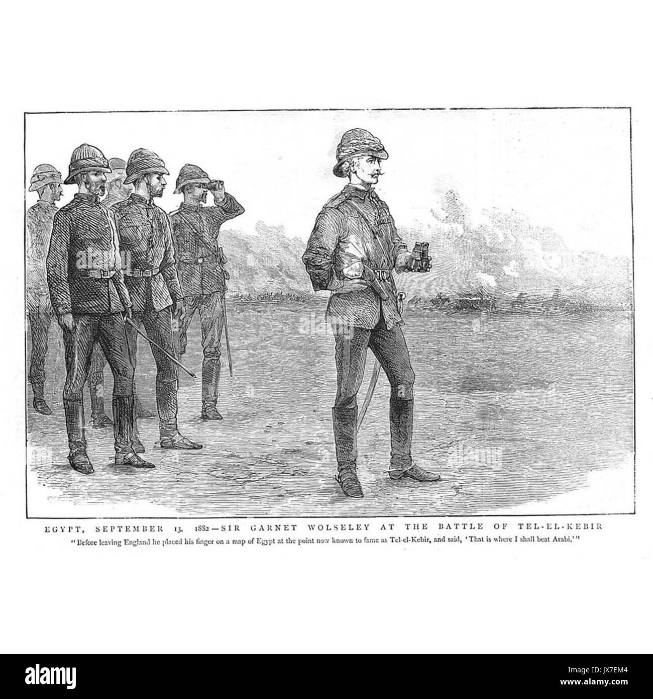 Wolseley in Tel El Kebir Stockfoto