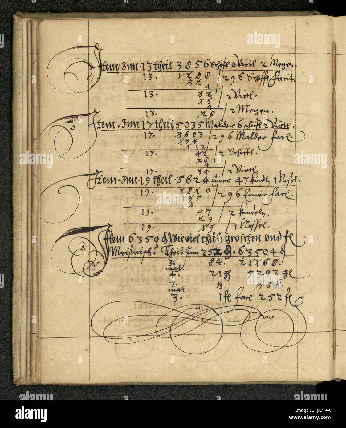 Rechenbuch Reinhard 045 Stockfoto
