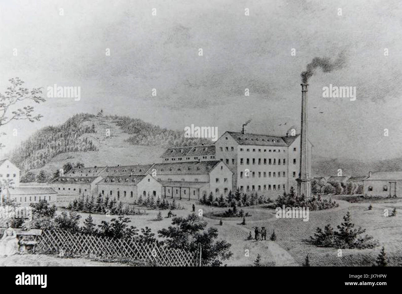 Thonet Werk in Bystrice pod Hostynem 1873 Stockfoto