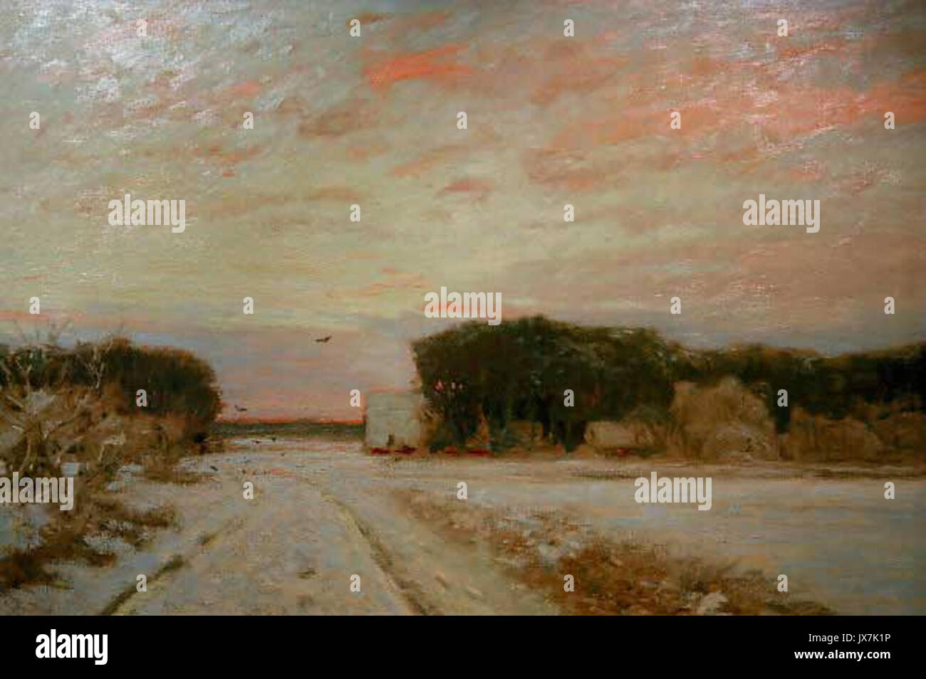 Hans bin Ende Winter in worpswede Stockfoto