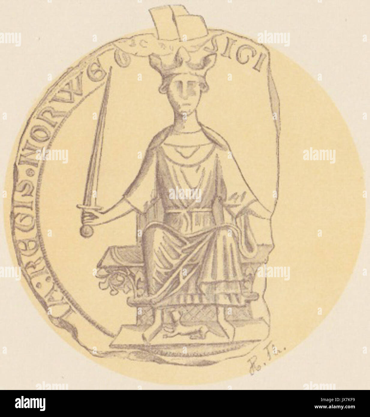 Kong Haakon Haakonsson PI III 1. Stockfoto