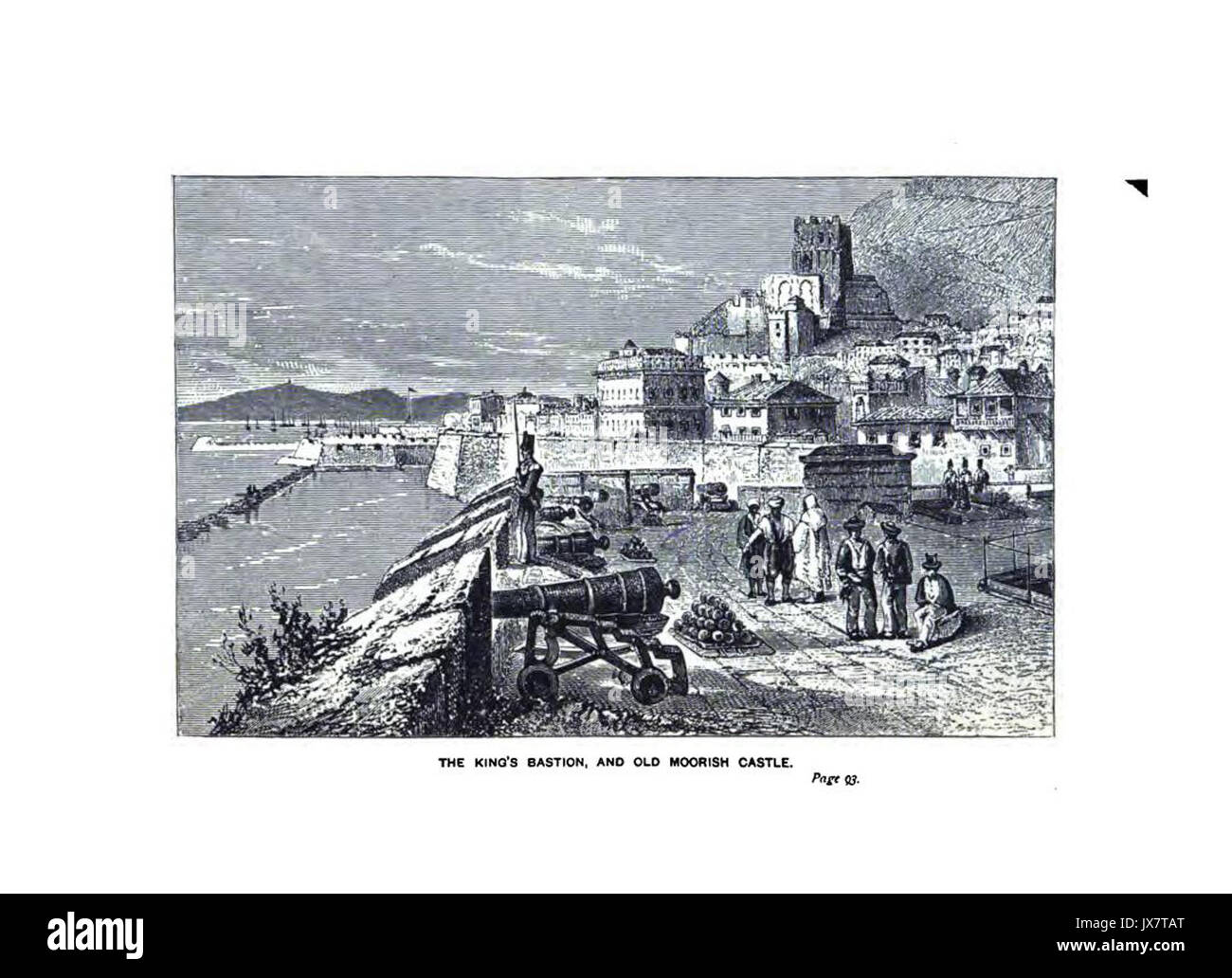 South Bastion und die maurische Burg Stockfoto