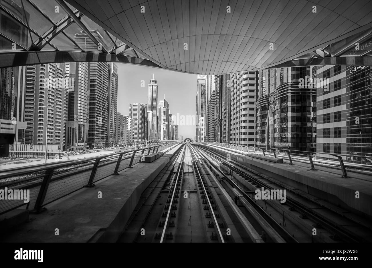 Die U-Bahn in Dubai (Vereinigte Arabische Emirate) Stockfoto