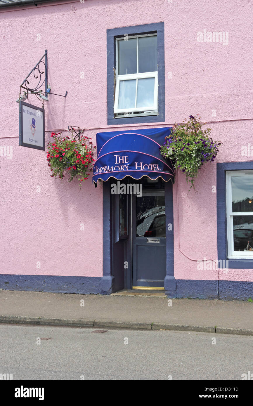 Das Tobermory Hotel, Tobermory, Isle of Mull, Schottland Stockfoto