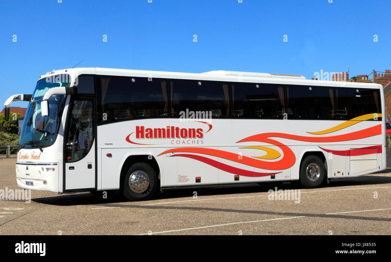 Hamiltons Coaches, Trainer, Tagesausflüge, Ausflüge, Ausflug, Ausflüge, Ferien, Urlaub, Reisen, Unternehmen, Unternehmen, Verkehr, England, Großbritannien Stockfoto