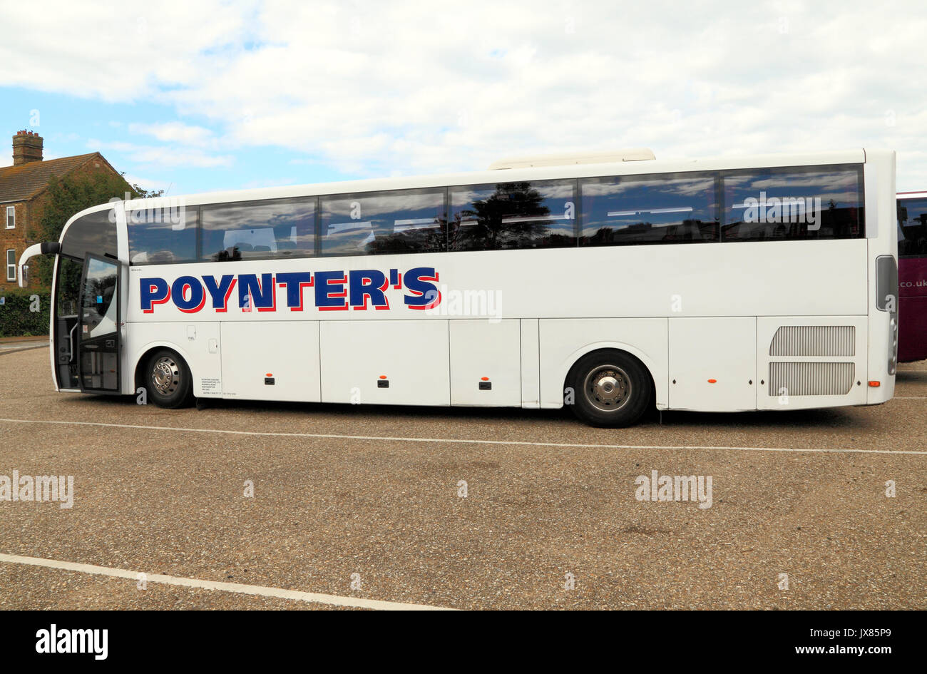 Poynters Coaches, Trainer, Tagesausflüge, Ausflüge, Ausflug, Ausflüge, Reisen, Verkehr, England, Großbritannien Stockfoto