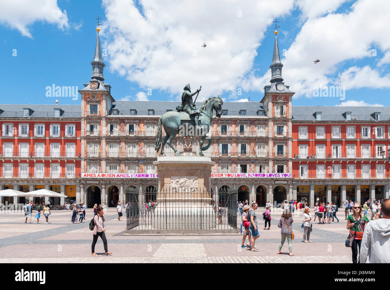 Plaza Mayor de Madrid. España Stockfoto