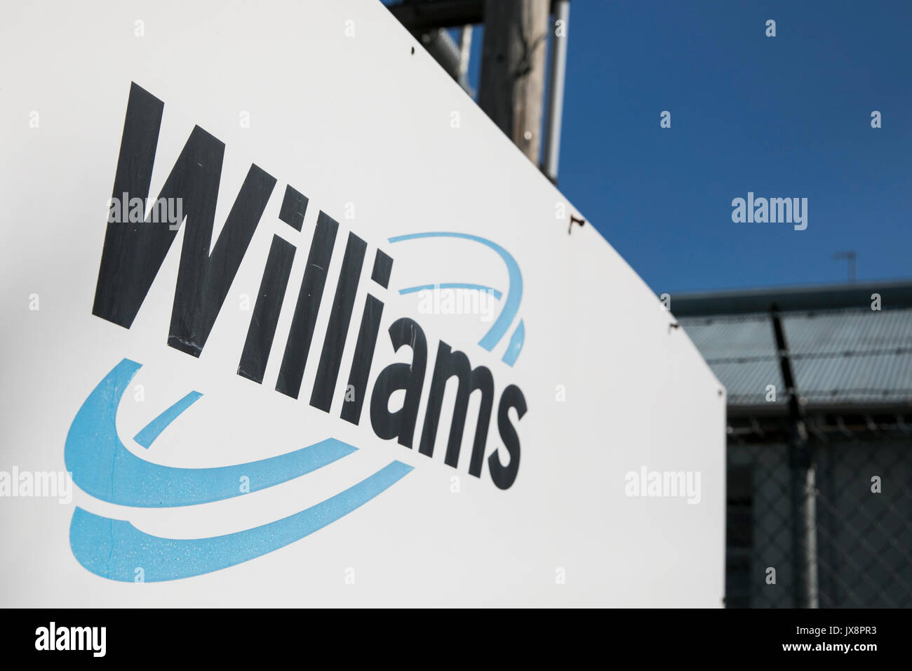 Ein logo Zeichen außerhalb einer Anlage von der Williams Companies, Inc., die in Ellicott City, Maryland am 13. August 2017 besetzt. Stockfoto