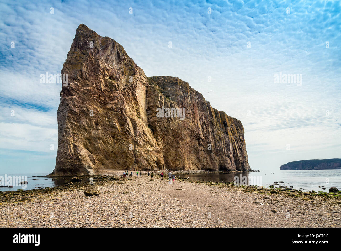 Rocher Perce durchbohrte Gestein Naturstein Quebec Kanada Stockfoto