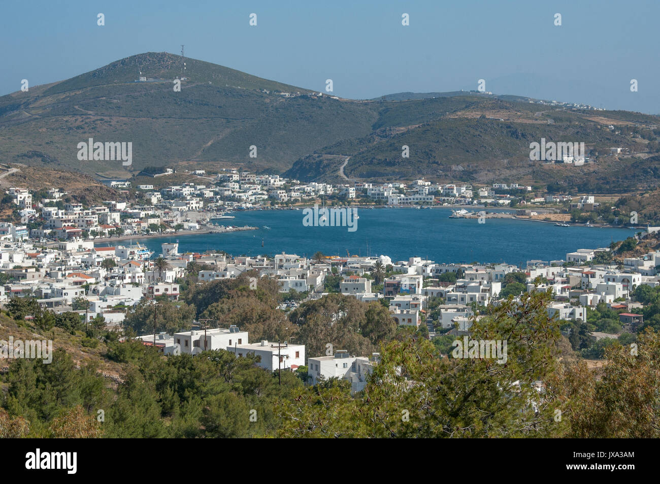 Skala auf Patmos, Griechenland Stockfoto