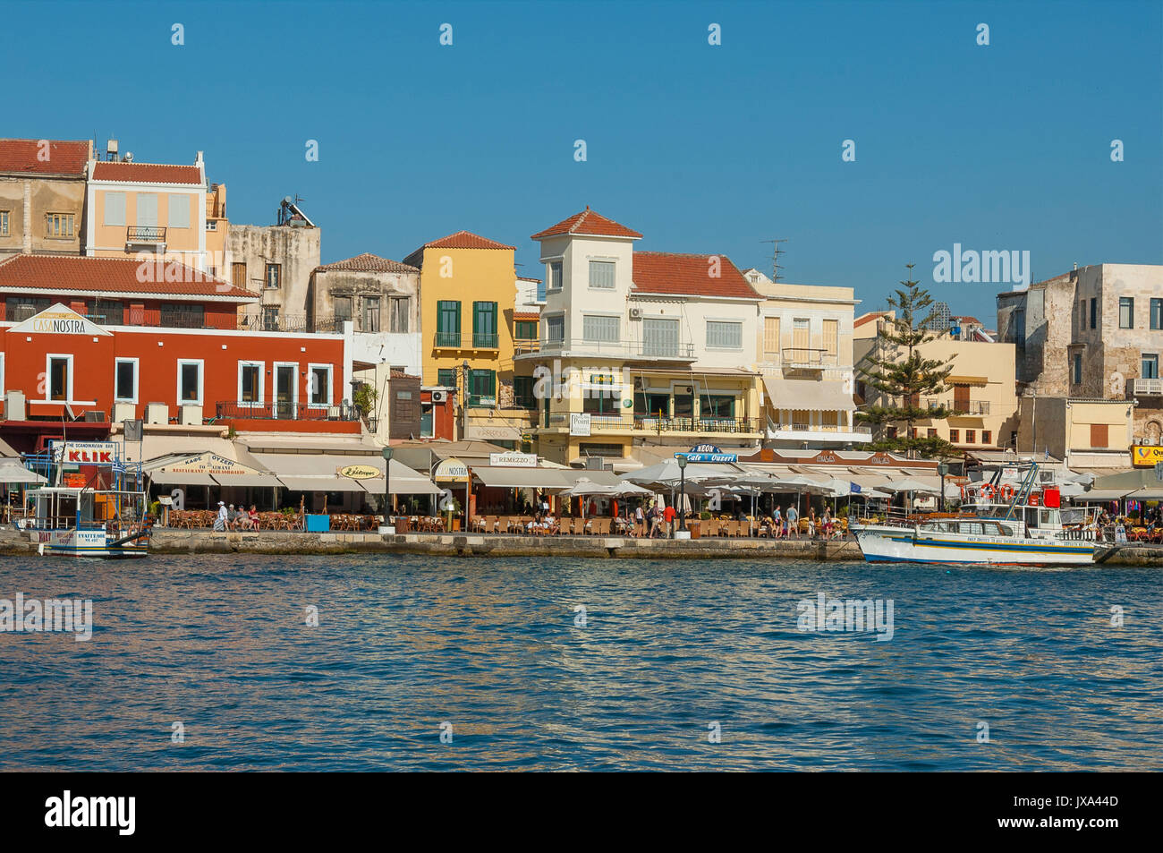 Waterside in Chania, Kreta, Griechenland Stockfoto