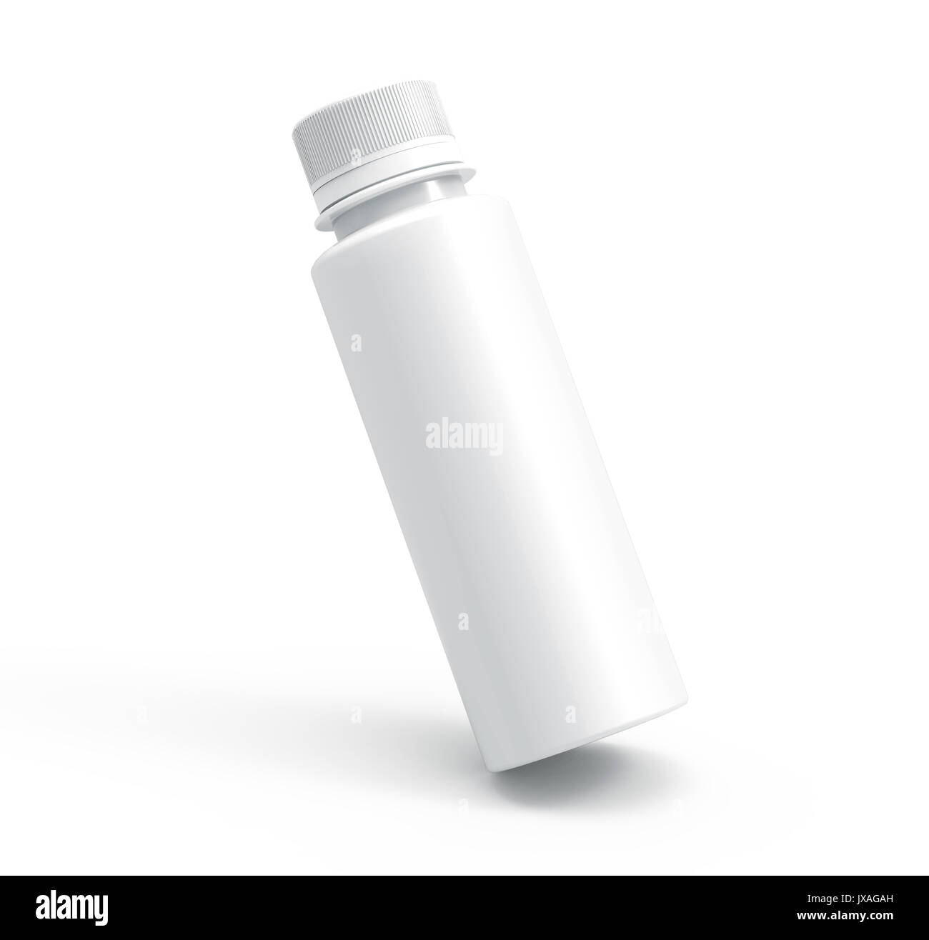 Plastikflasche für Getränke, leere Flasche mockup Vorlage in 3D Rendering isoliert auf Weiss für Design verwendet Stockfoto