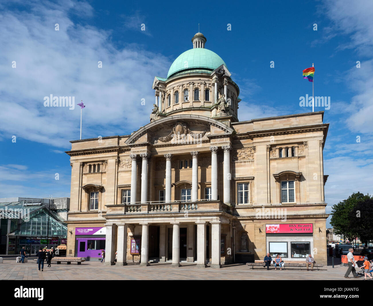 Rathaus im Queen Victoria Square Rumpf Yorkshire England Stockfoto