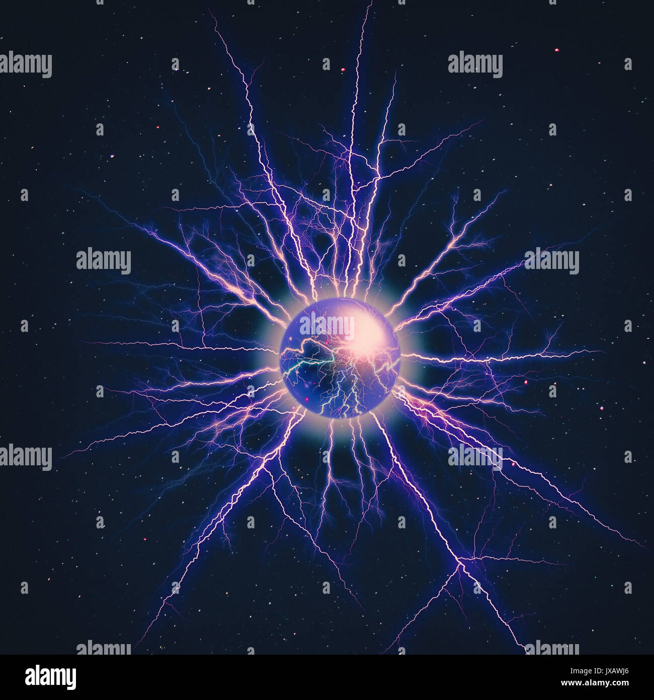 Dunkle Materie. Wissenschaft und Industrie abstrakt Stockfoto