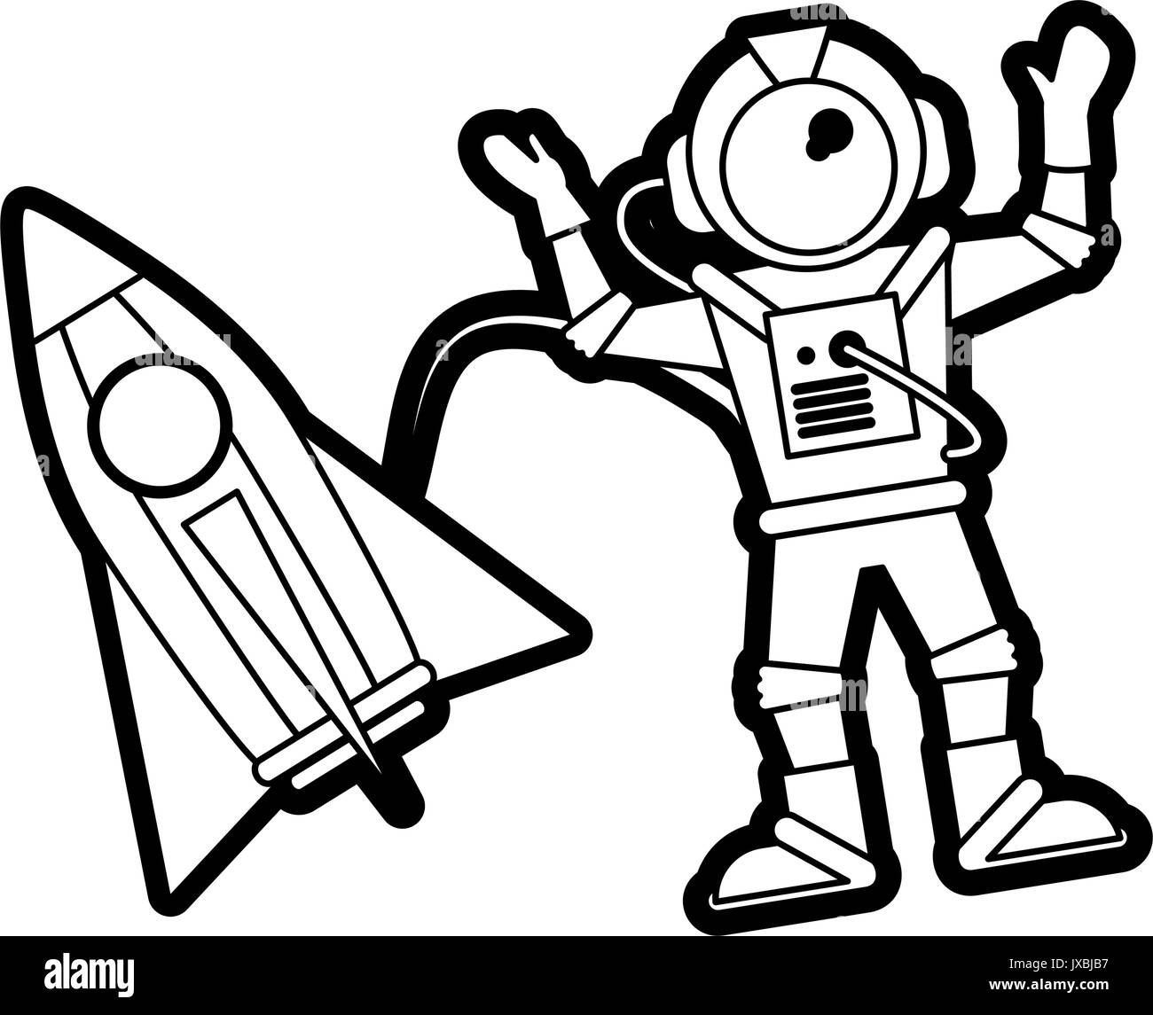 Astronaut Vector Illustration Stock Vektor