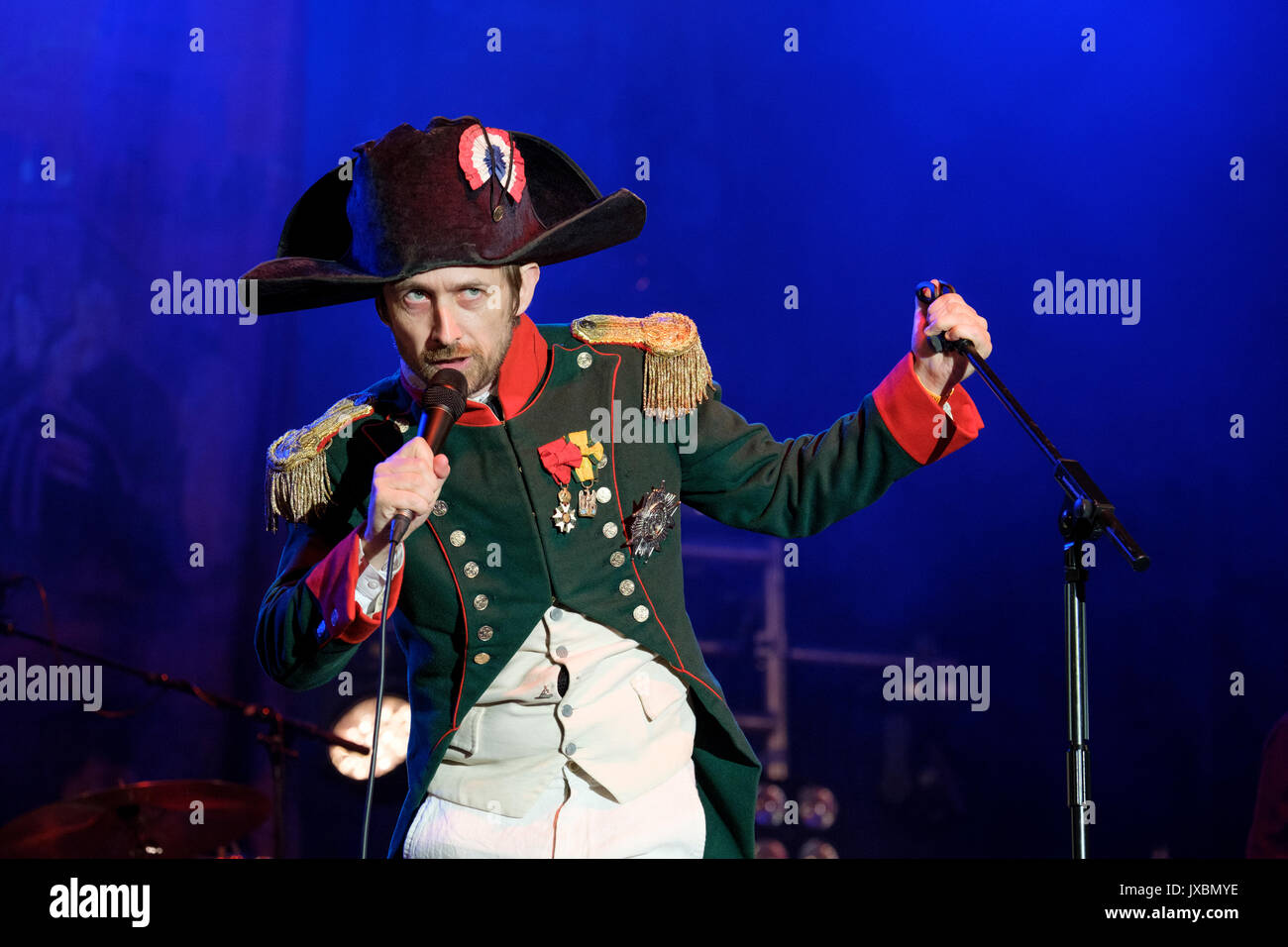 Neil Hannon von Divine Comedy bei Cropredy Festival, Banbury, Oxfordshire, England, 10. August 2017 Stockfoto