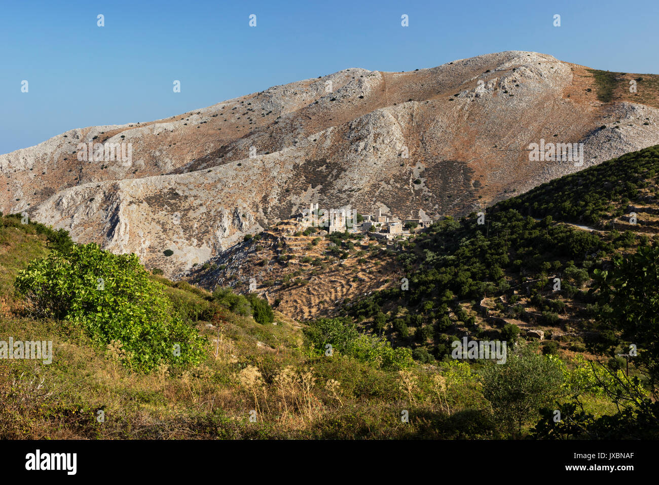 Leontaki Dorf in der Mani Halbinsel auf dem Peloponnes in Griechenland Stockfoto