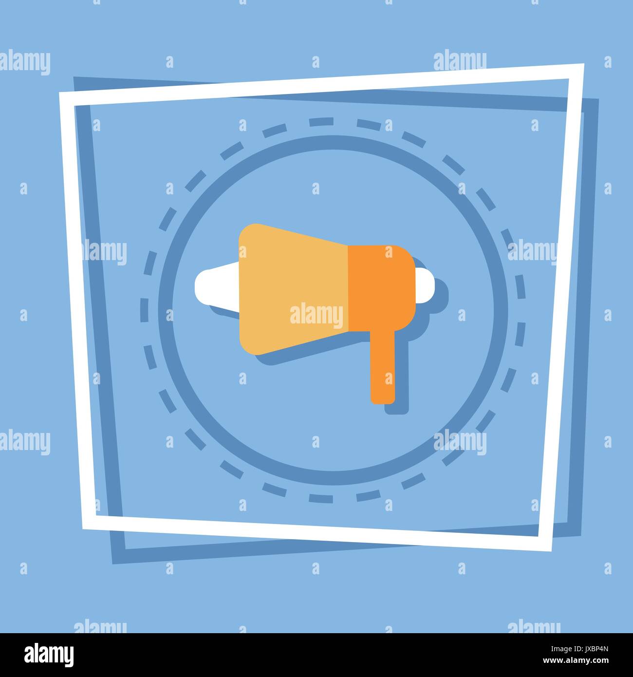 Megafon-symbol Lautsprecher Web-Taste Stock Vektor