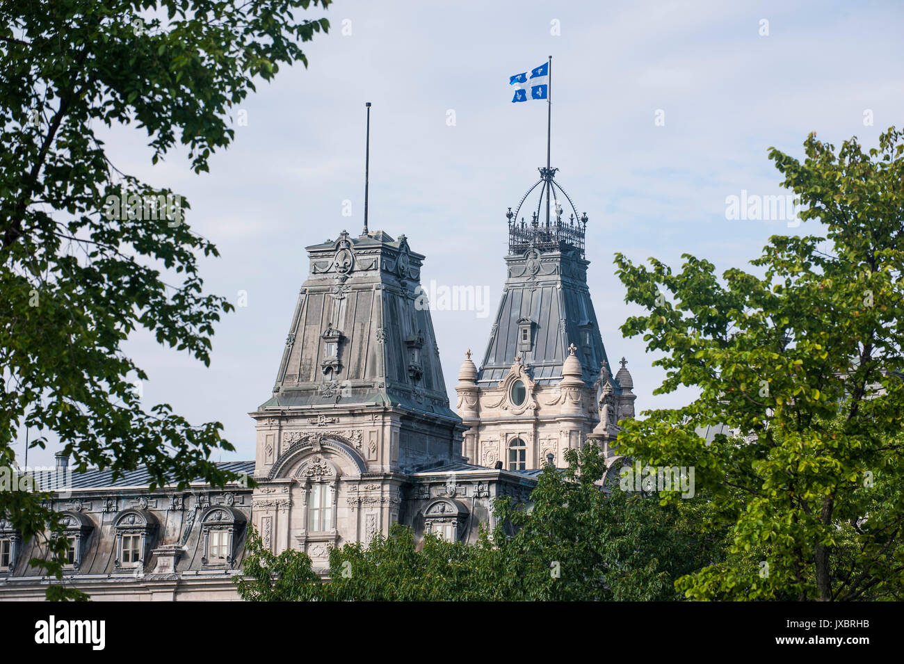 Türme von Parlament, Quebec City, Quebec, Kanada Stockfoto