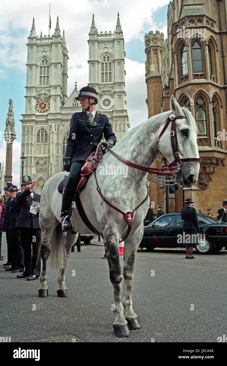 Polizei vorbereiten für das Begräbnis von Prinzessin Diana. 6. September 1997 Stockfoto