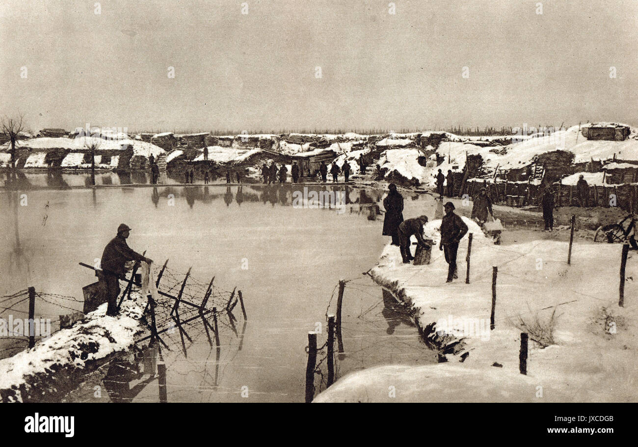 Winter an der Westfront, WK 1. Stockfoto