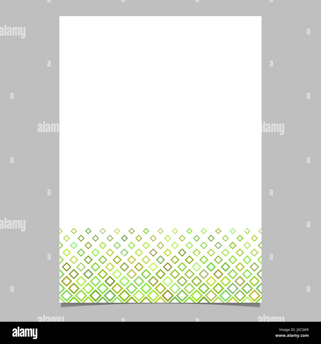 Diagonalen quadratischen Muster seite Hintergrund Vorlage - vektorgrafik von Plätzen in Grüntönen für Flyer, Karten Stock Vektor