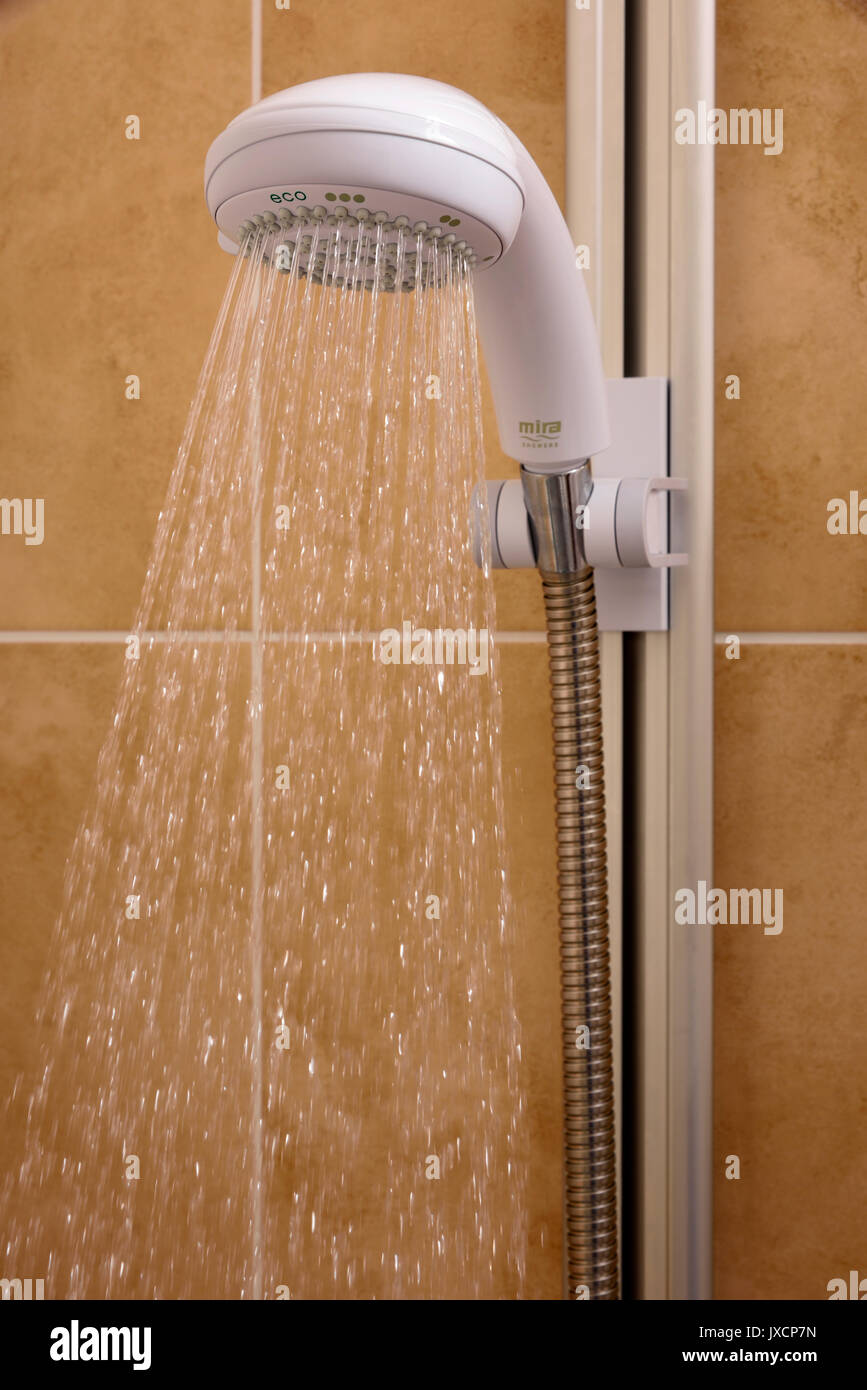 Elektrische Dusche Stockfoto