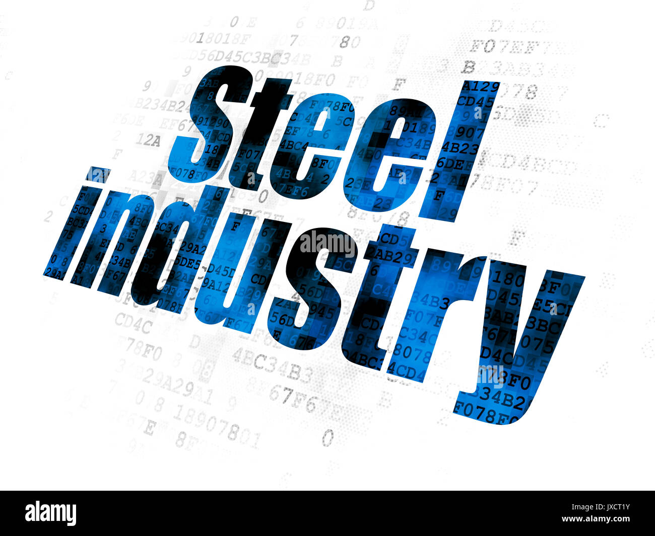 Industrie-Konzept: Stahlindustrie auf Digital-Hintergrund Stockfoto