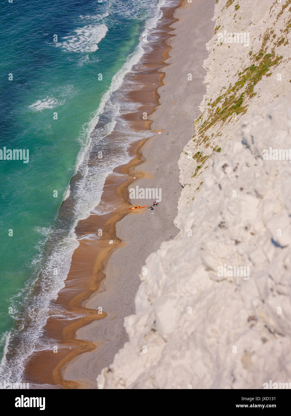 Die Küste an der Nadeln Beauty Spot auf der Insel Wight. Stockfoto