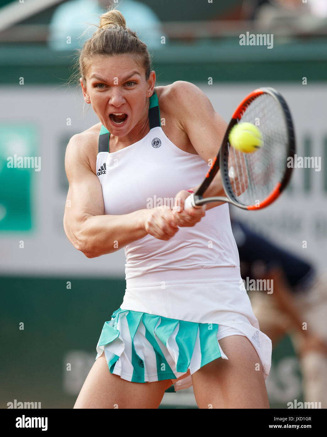 Simona halep (ROU) Tennis - French Open 2017 - Grand Slam/ATP/WTA-/ITF-Roland Garros - Paris - Frankreich - 8. Juni 2017. Stockfoto
