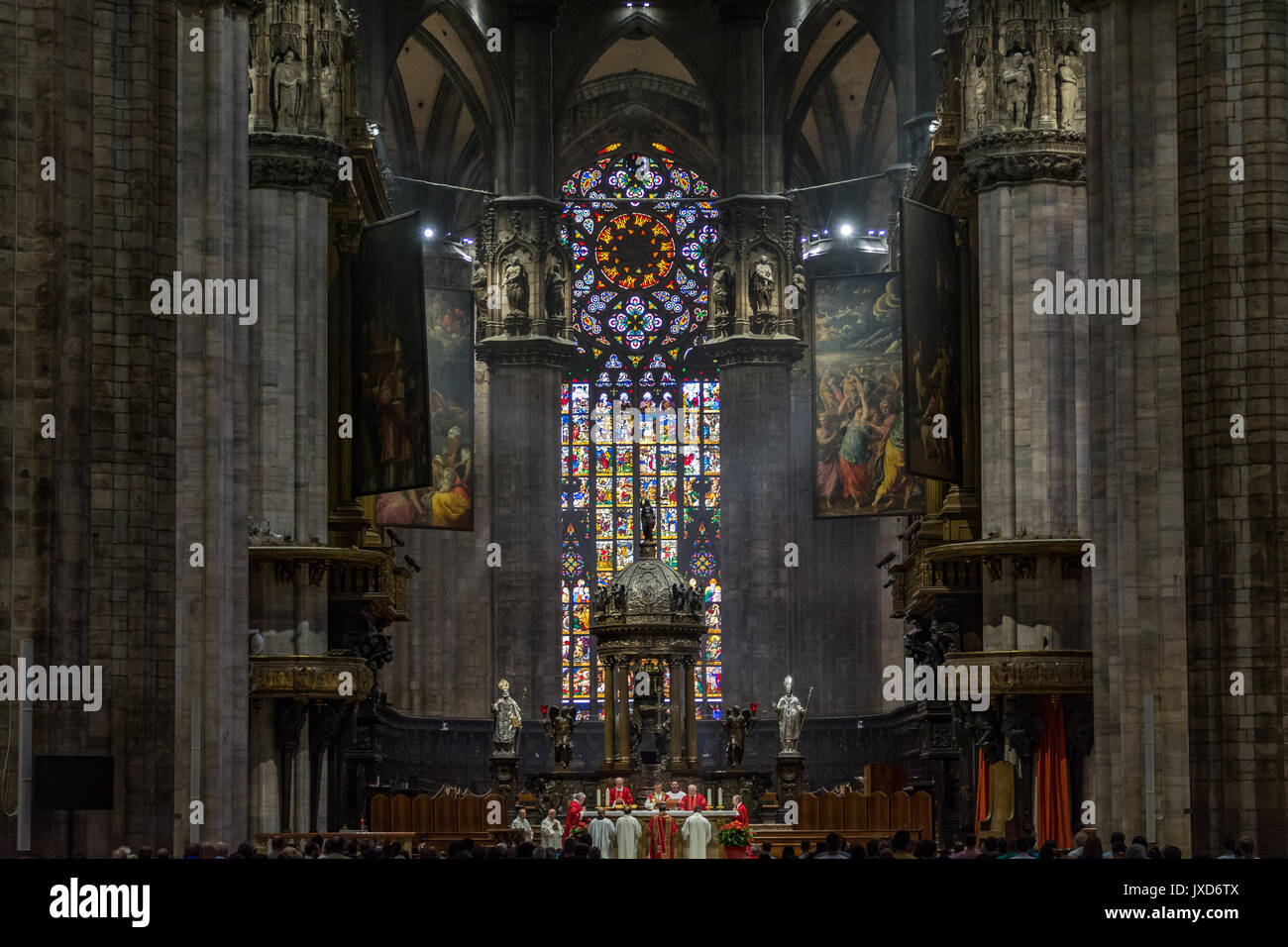 Innenraum der Mailänder Dom - Duomo di Milano, Mailand, Italien Stockfoto