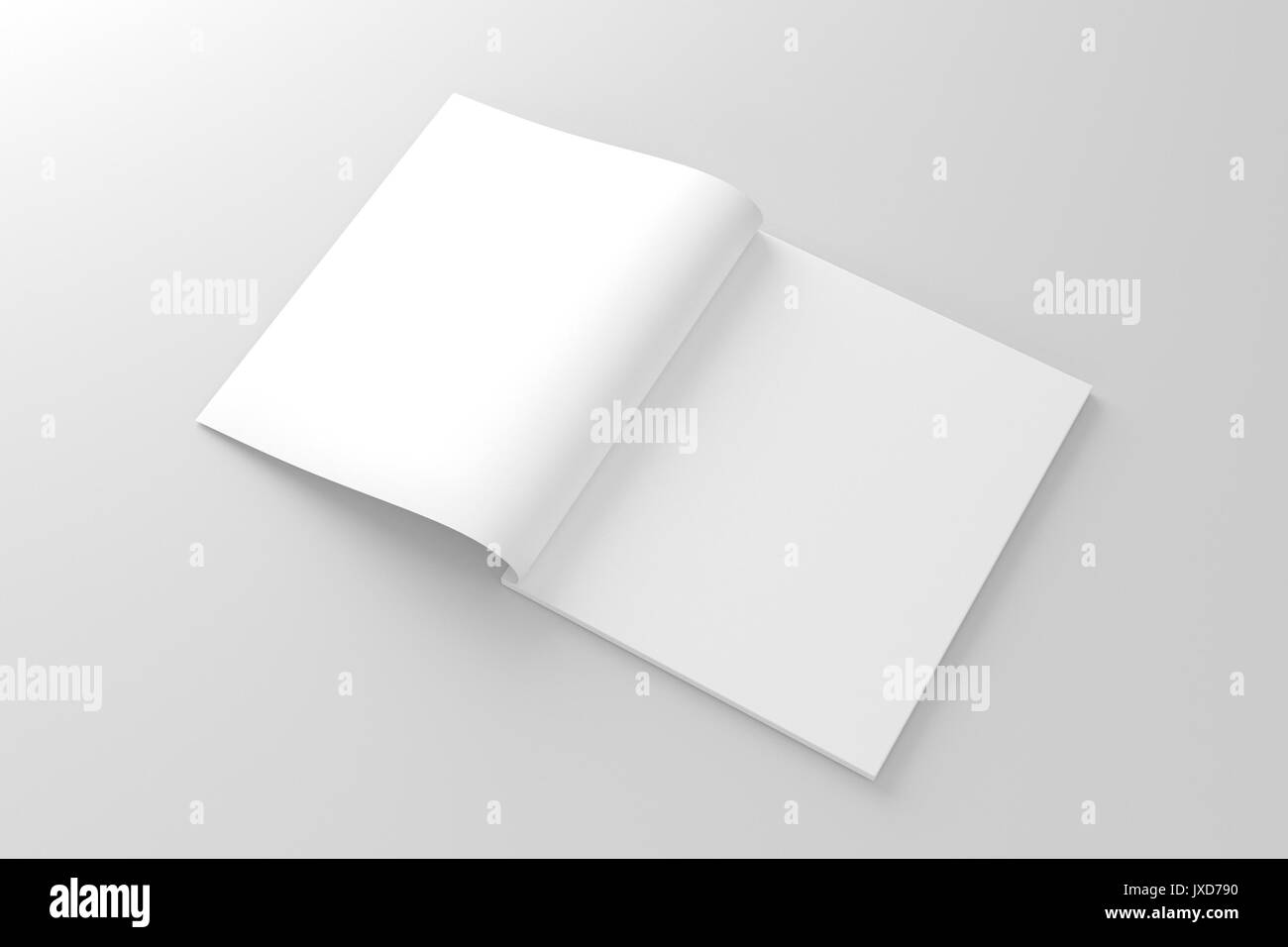 Öffnen Zeitschrift/Broschüre/Katalog/Buch/Die leere weiße Stockfoto