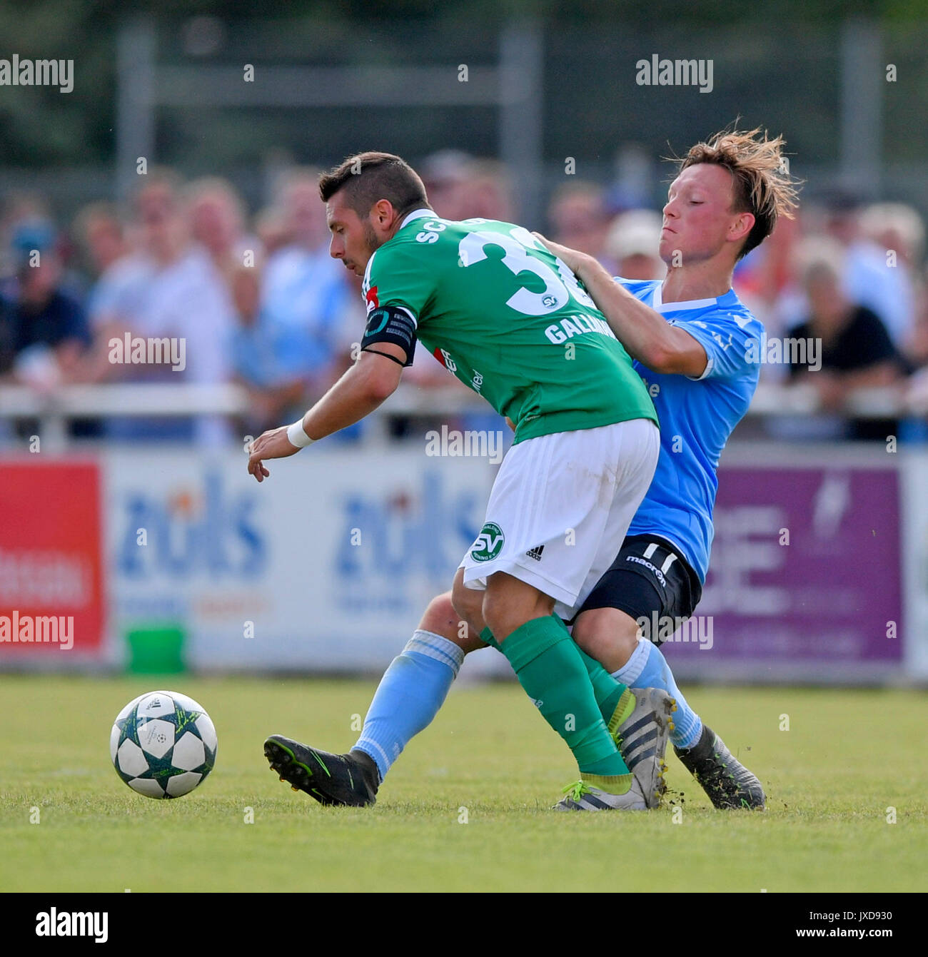 05.08.2017, Fussball Regionalliga Bayern 2017/2018, 5. Spieltag, SV Schalding-Heining - TSV 1860 München, Städtische Sportanlage Reuthinger Weg, Passau-Heining, Re: Christian Köppel (TSV 1860 München). Foto: Cronos/MIS Stockfoto