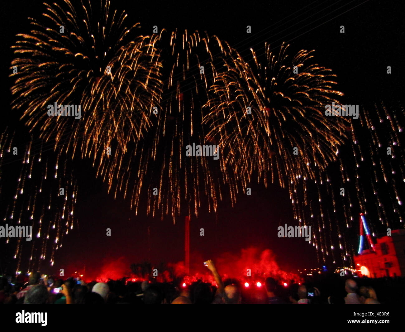 Malta Fireworks Stockfoto