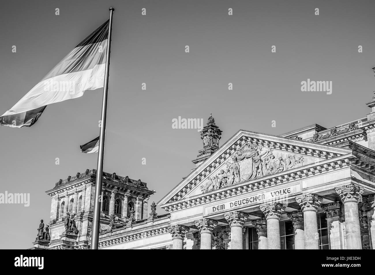 Bundes Regierung Büro - Dem Deutschen Volke - Bundestag Stockfoto