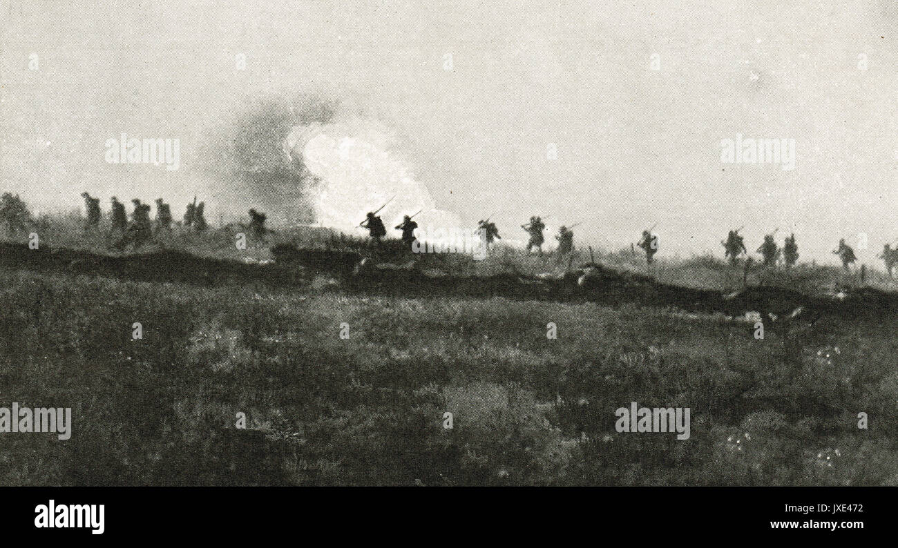 Der Angriff auf La Boisselle, 1916, WW 1. Stockfoto