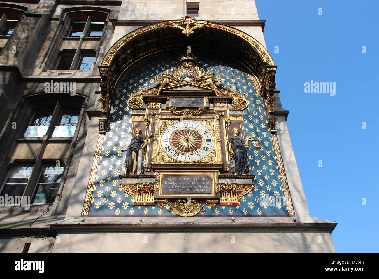 Clock Tower des Palais de la Cité in Paris (Frankreich). Stockfoto
