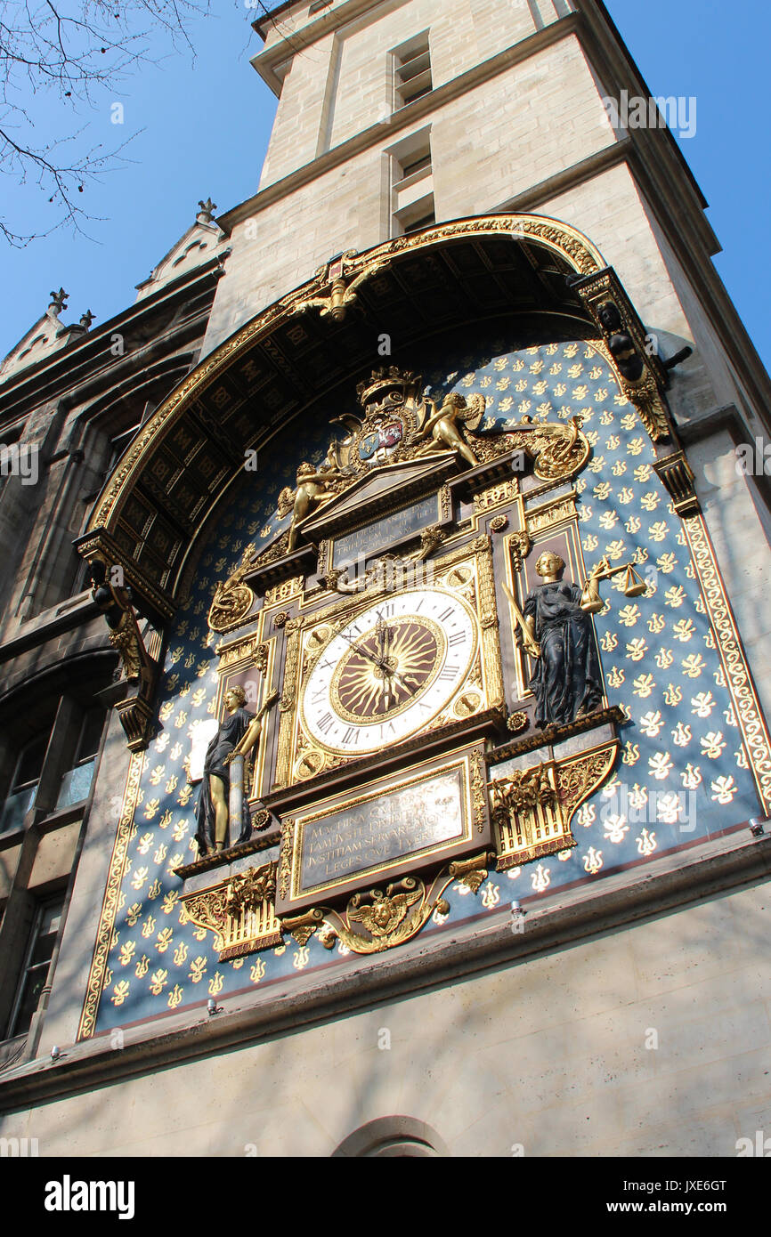 Clock Tower des Palais de la Cité in Paris (Frankreich). Stockfoto