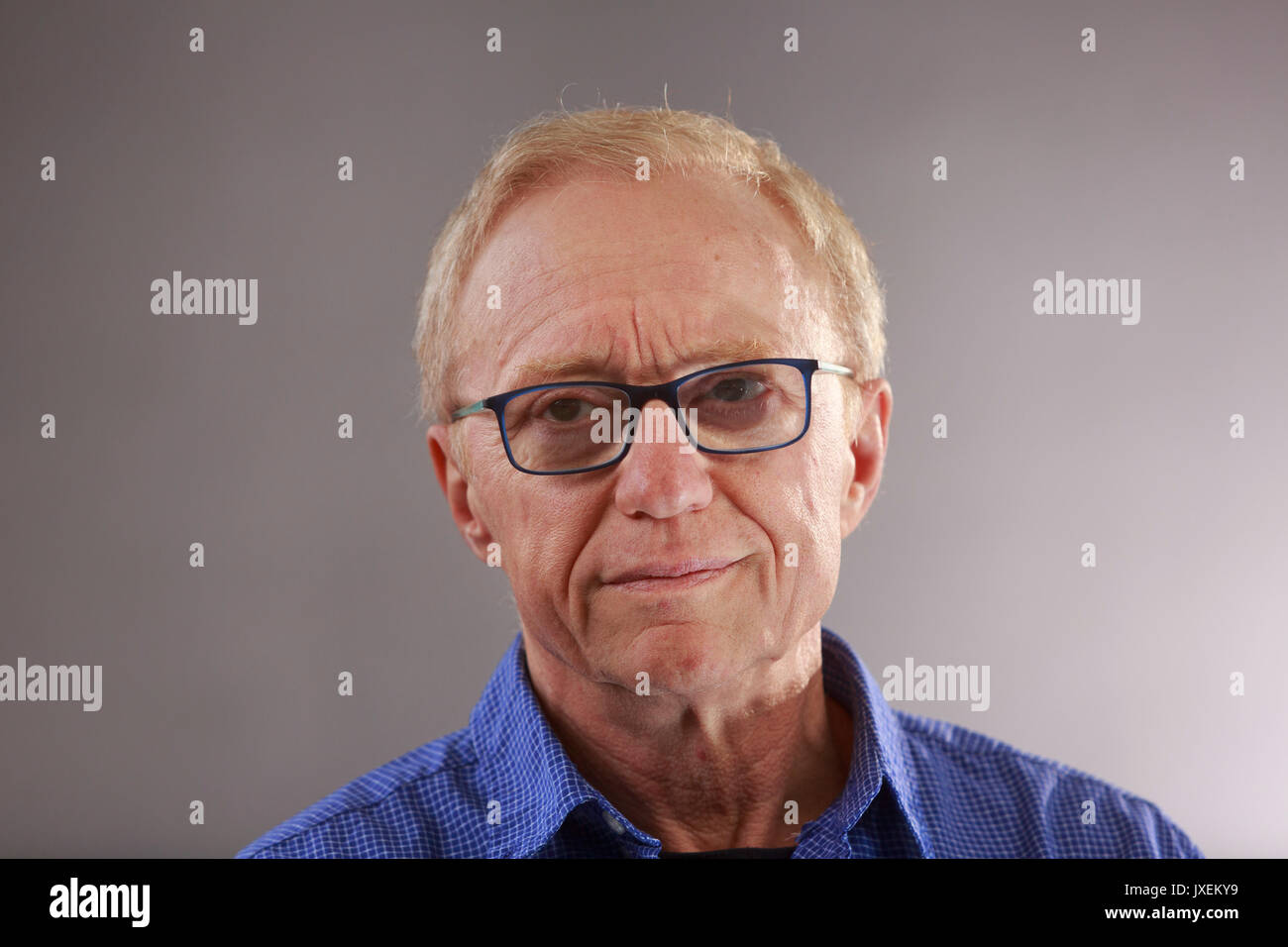 Edinburgh, Schottland, Großbritannien. 16 August, 2017. Tag 5 Edinburgh International Book Festival. Bild: David Grossman, der israelische Schriftsteller. Seine Bücher wurden in mehr als 30 Sprachen übersetzt. Pako Mera/Alamy leben Nachrichten Stockfoto