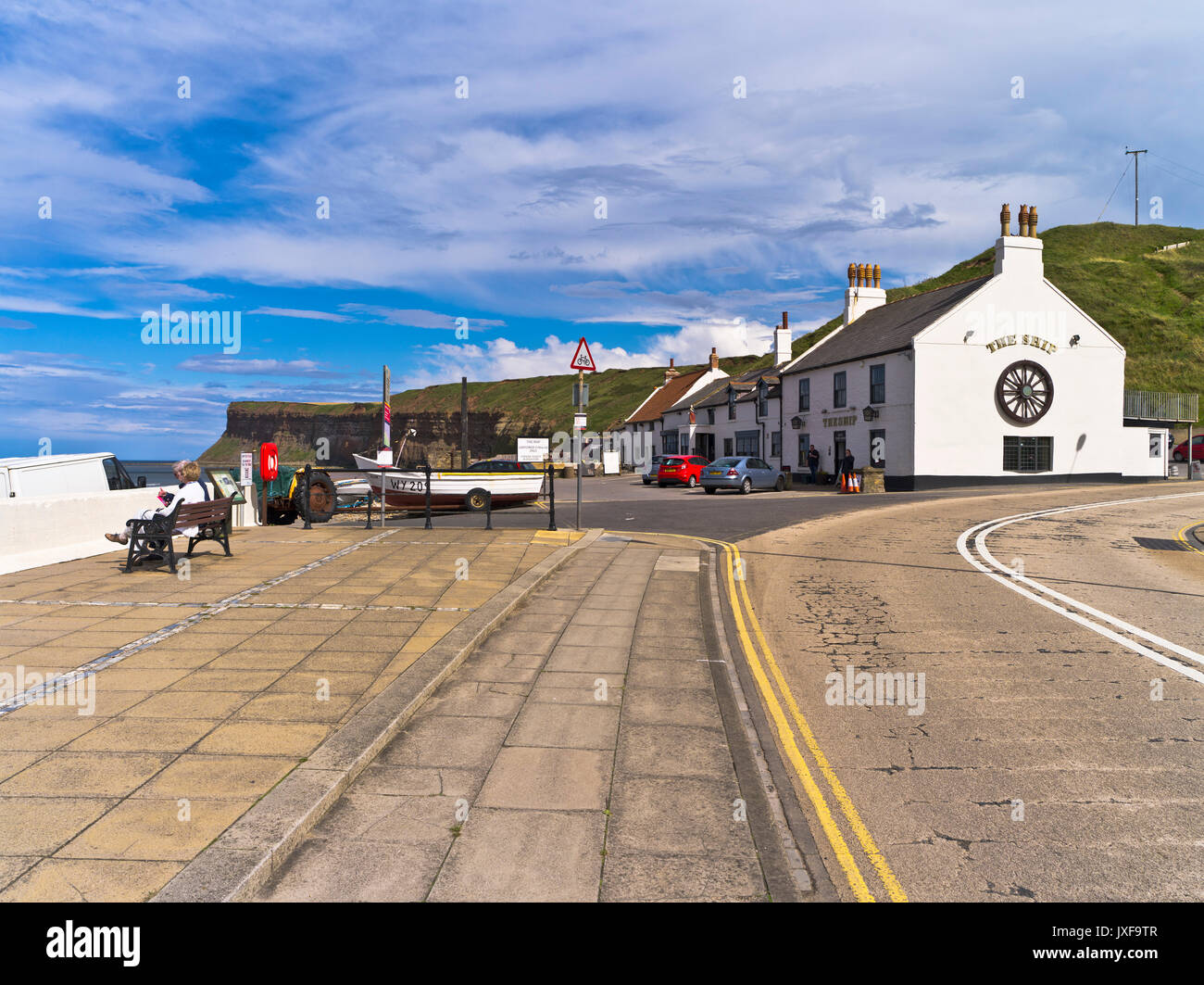 Dh Saltburn Strand SALTBURN AM MEER CLEVELAND Saltburn promenade Stockfoto