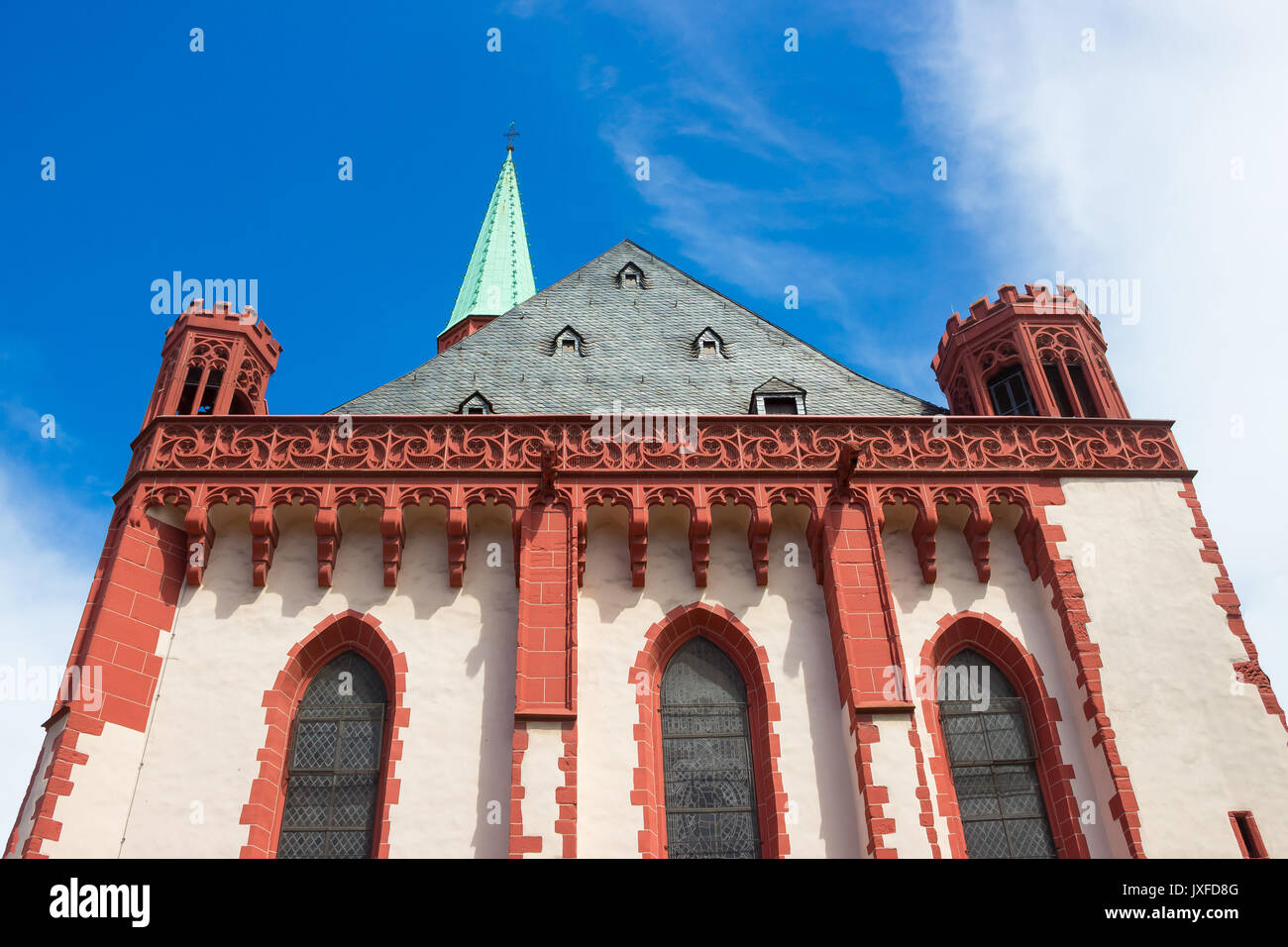 Frankfurt am Main, Deutschland - 15. Juni 2016: Typische Architektur in der Altstadt Stockfoto