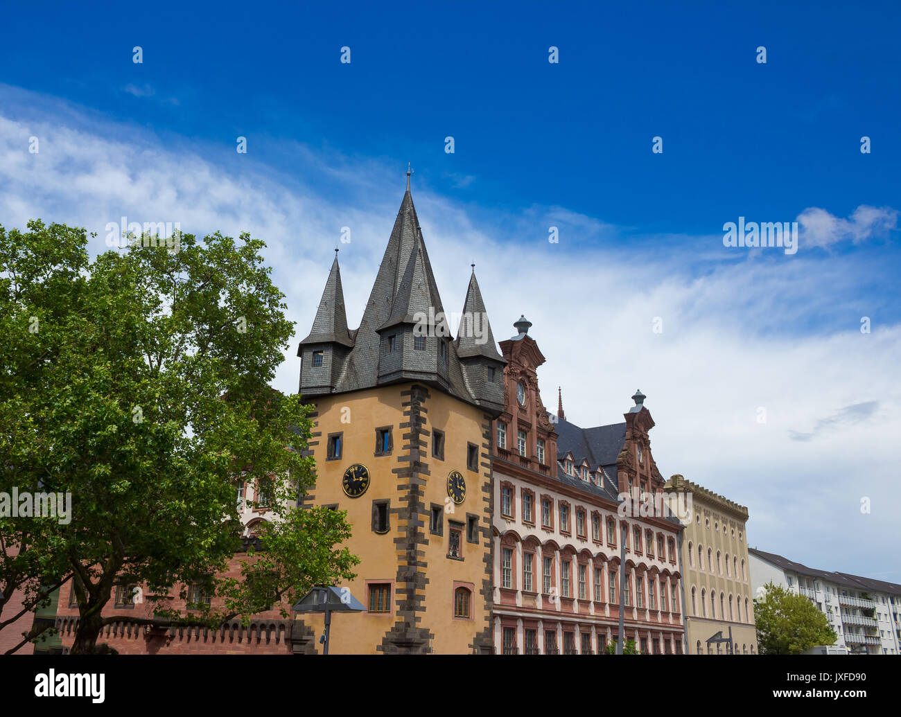 Frankfurt am Main, Deutschland - 15. Juni 2016: Typische Architektur in der Altstadt Stockfoto