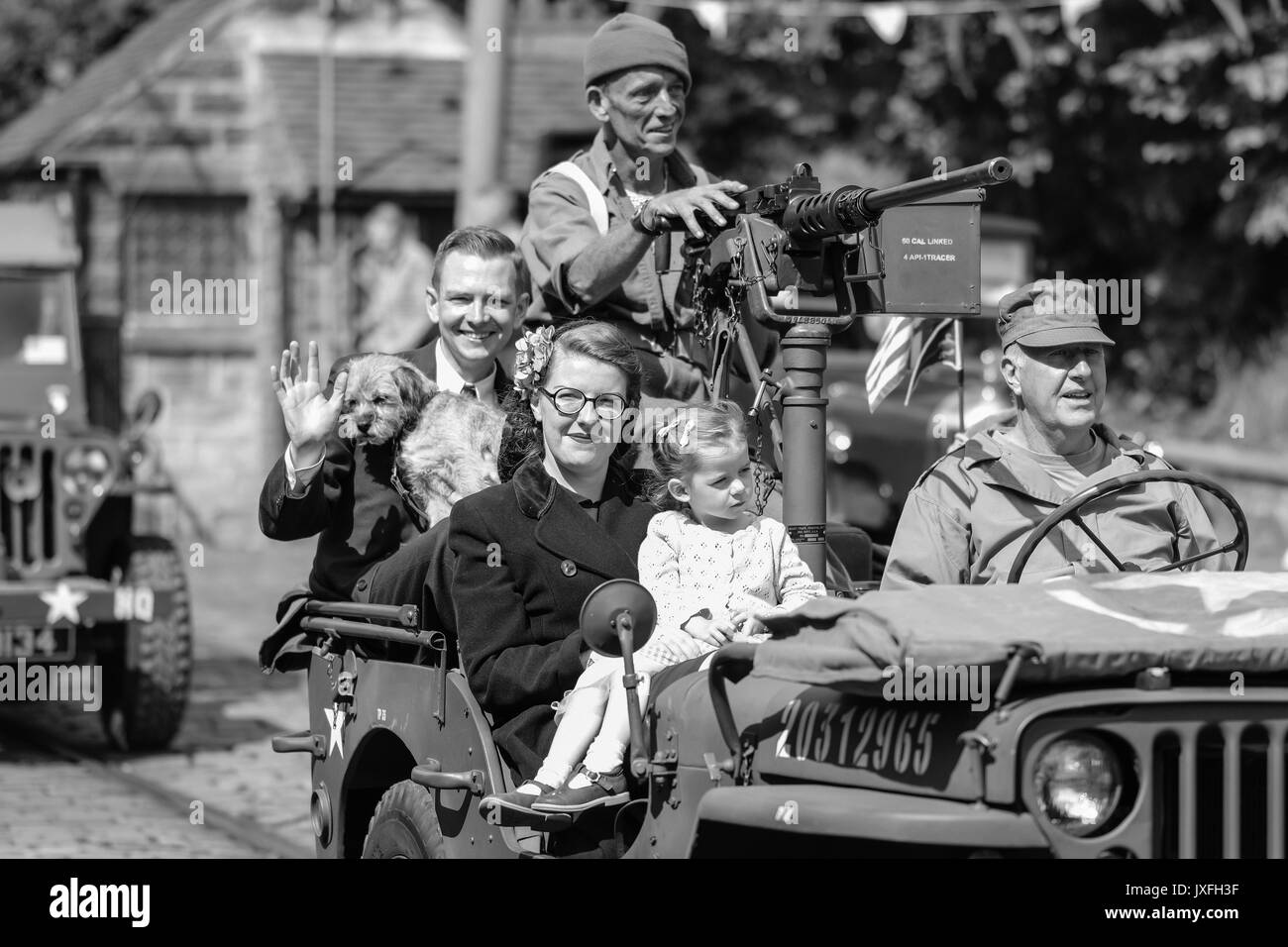 1940er Jahre die nationalen Tramway Museum, Crich, August 2017 Stockfoto