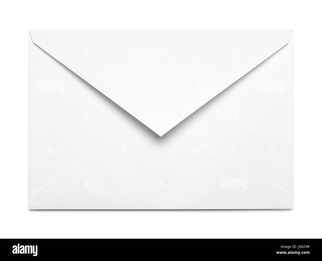 Weiß offenen Umschlag isoliert auf weißem Hintergrund. Stockfoto