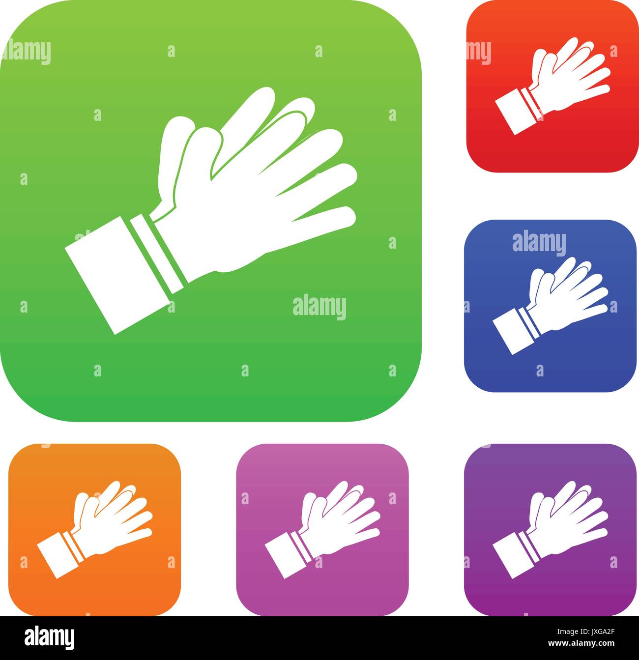 Klatschen klatschen Hände set Sammlung Stock Vektor