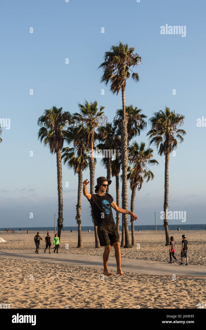 Am Strand von Santa Monica Stockfoto