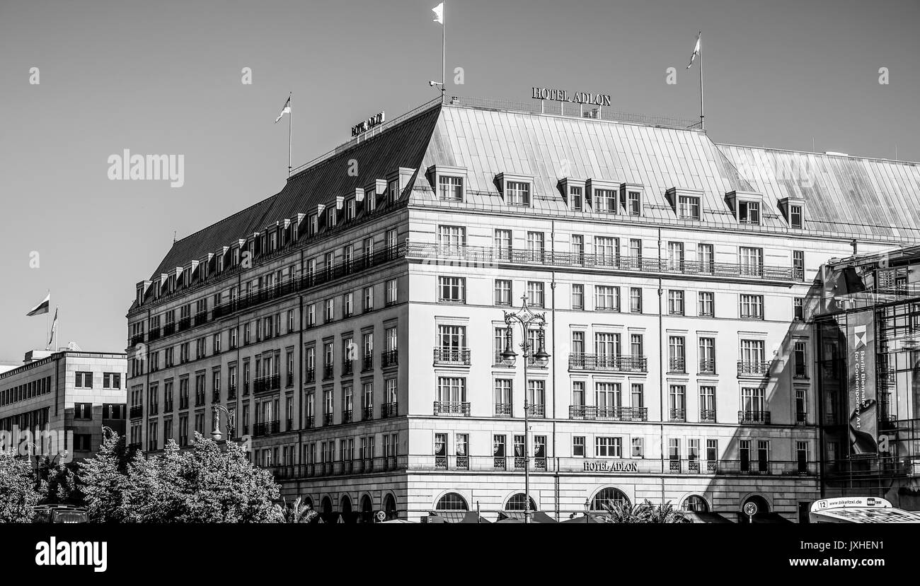 Berühmten und teuren Hotel Adlon Kempinski in Berlin - Berlin/Deutschland - am 2. SEPTEMBER 2016 Stockfoto