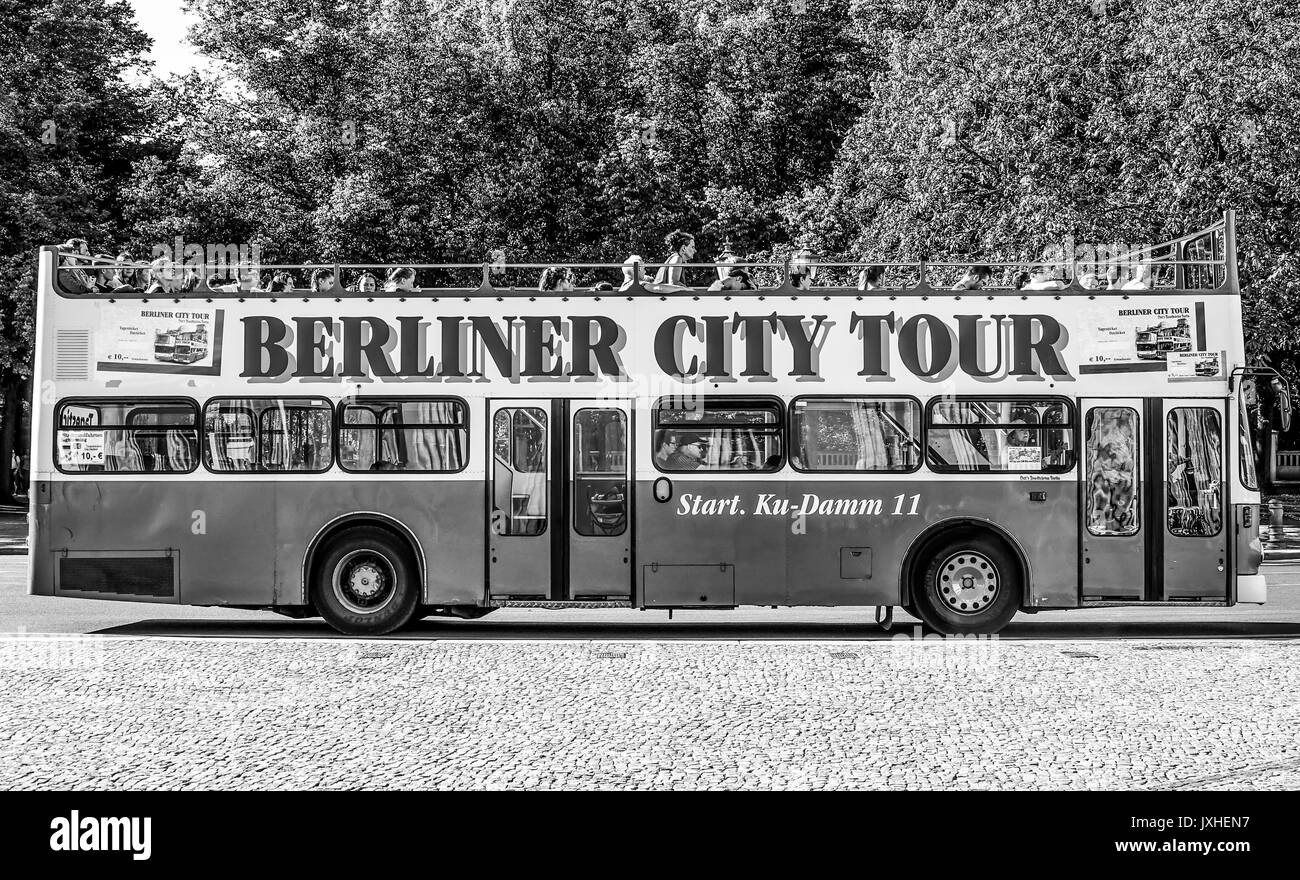 Berlin City Tour Sightseeing Bus-Berlin/Deutschland - am 2. SEPTEMBER 2016 Stockfoto